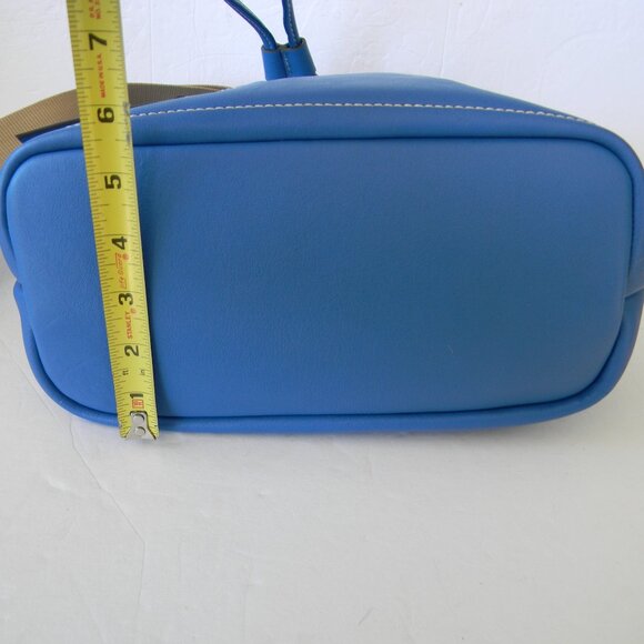 NWT DOONEY & BOURKE PENROSE 2 LEATHER DRAWSTRING BUCKET BAG OCEAN BLUE - Picture 6 of 10